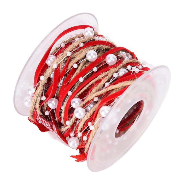 Christmas Ribbon 3.0cm Wide Red and White for DIY Gift Wrapping Parties and Weddings