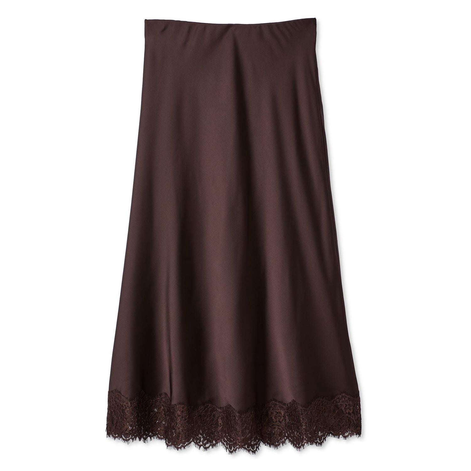 George Women's Lace Trim Satin Skirt
