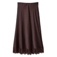 thumbnail image 1 of George Women's Lace Trim Satin Skirt, 1 of 6