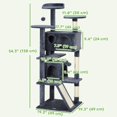 thumbnail image 2 of 54" Multi-Level Cat Tree with Scratching Posts & Condo - Dark Grey Activity Tower for Living Room & Bedroom - Plush Platforms & Toy Ball Included, 2 of 7