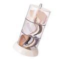 thumbnail image 2 of Multi Layer Powder Puff Organizer Breathable Dustproof Earring White Rotatable Container for Home 3 Tiers, 2 of 9