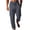 Grey, variant on RXIRUCGD Men's Fashion Drawstring Elastic Waist Solid Color Casual Length Pants, White, Size: 2XL