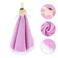 thumbnail image 2 of 1Pc Hand Towels Water Absorbent Coral Fleece Small Towels Round Towel, 2 of 8