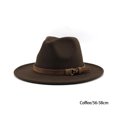 thumbnail image 3 of QualitChoice Woman Fedoras Hat Cap Female Comfortable Breathable Solid Color Winter Caps Coffee 56-58cm, 3 of 6