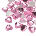 thumbnail image 1 of Unique Bargains 40 Pcs Acrylic Flat Back Rhinestones 20mm/0.8 Inch Heart Artificial Gemstone for Crafts Jewelry Making Light Pink, 1 of 7