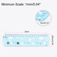 thumbnail image 2 of Unique Bargains 3pcs Unbreakable Flexible Rulers 20cm/8' Double Scale Shatterproof Folding Plastic Ruler, Light Blue, 2 of 6