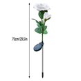 thumbnail image 4 of Solar Garden Lights Outdoor Rose-Shaped Double-Headed LED Stake Lights With Stainless Steel Base And IP65 Weatherproof Rating, 4 of 5