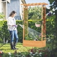 thumbnail image 2 of Gymax Lot de 2 Bacs de Jardin Surélevés Verticaux pour Plantes Grimpantes et Fleurs, 2 of 10