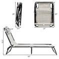 thumbnail image 2 of Patiojoy Chaise Longue de Patio Pliante Réglable pour Bronzage et Camping avec Oreiller Gris, 2 of 5