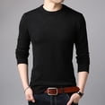 thumbnail image 1 of OmicGot Men's Sweaters Pure Color Slim Young Sweater Round Collar Big Size Pullover for Man Tops Thin Sweater, 1 of 7