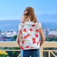 thumbnail image 3 of Meitianfacai Girls Floral Strawberry Pattern Backpack Campus Fashion School Bag Suitable For Junior High School Bags, 3 of 4