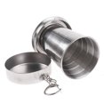 thumbnail image 3 of Tasse Pliante en Acier Inoxydable avec Porte-Clés pour Camping de Plein Air Randonnée Pêche, 3 of 8