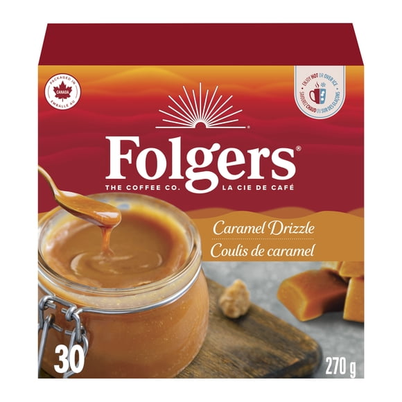Folgers Caramel Drizzle K-Cup Coffee Pods 30 Pods