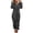 Dark Gray E, variant on PEZHADA Fall Savings Fleece Pajamas for Women Winter Warm Romper Non-footed Onesie Loungewear Pajama White