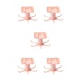 thumbnail image 2 of Maytalsory 1/2/3/5 Kitchen Hanger Self-adhesive Replacement Solid Color Punch-free 360 Degree Rotatable 6 Claw Detachable Mug Brush Rack Pink 5PCS, 2 of 6