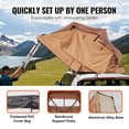thumbnail image 4 of VEVOR Tente de Toit à Coque Rigide 2-3 Personnes Imperméable pour Jeep VUS Camion avec Échelle, 4 of 9