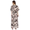 thumbnail image 4 of Inkmeso Robe à Manches Kimono Courtes Imprimée à Col en V pour Femmes, Robe Maxi Longue Décontractée d'Été, 4 of 7