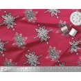 thumbnail image 2 of Soimoi Poly Georgette Fabric Floral Block Printed Fabric 1 Yard 42 Inch Wide, 2 of 3