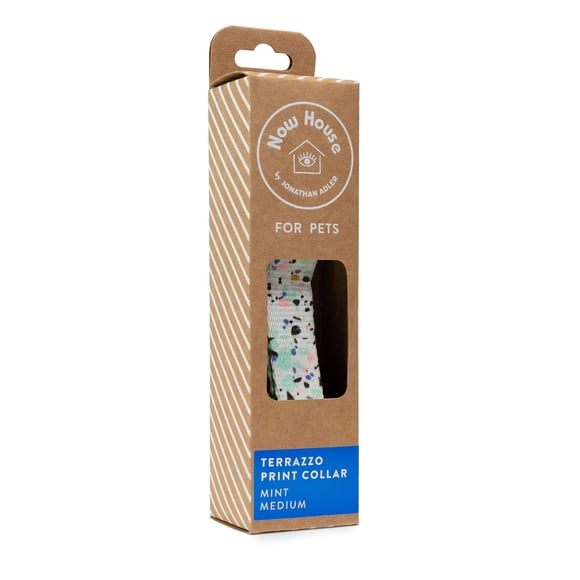 Now House for Pets by Jonathan Adler Mint Terrazzo Collar Medium | Stylish and Fashionable Way to Keep Your Dog Looking Great | Cute and Adorable Dog Accessories for Pets
