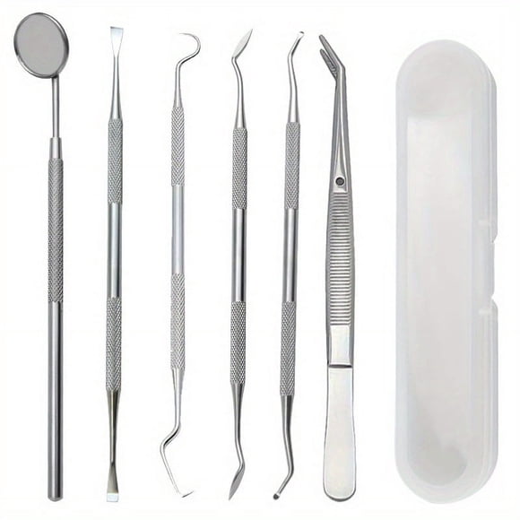 YOPTOP Outils d'Examen Dentaire en Acier Inoxydable Instruments de Nettoyage des Dents à Domicile Outils de Nettoyage Lavables Ensemble Classique de Soins Dentaires à Domicile