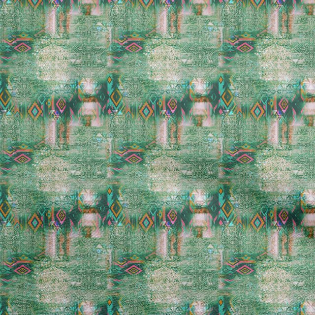 oneOone Silk Tabby Green Fabric Patchwork Sewing Material Print Fabric By The Yard 42 Inch Wide