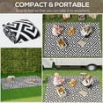 thumbnail image 4 of Outsunny Reversible Outdoor RV Rug, 5' x 8' Patio Floor Mat, Black & White, 4 of 9