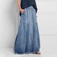 thumbnail image 2 of Jupes d'Été pour Femmes Robe pour Femmes 2023 Mode Jupe de Cowboy pour Femmes Confortable Extensible Grande Taille (avec Boutons), 2 of 7