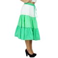 thumbnail image 4 of Bimba Flaired Cotton Boho Summer Skirt Elastic Waist Mid-Calf Ruffle Skirts, 4 of 6