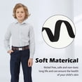 thumbnail image 3 of transemion 1 Ensemble Ceinture Élastique Simple pour Enfants Garçons Boucle Ajustable Taille Extensible Réutilisable Lavable Jeans Accessoires de Vêtements Blanc Crème, 3 of 9