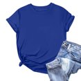 thumbnail image 1 of Weiqiqre Tops for Women Trendy Crew Neck Basic Tee - Fashion Summer Spring Tops - Oversized T Shirts for Women, 1 of 4