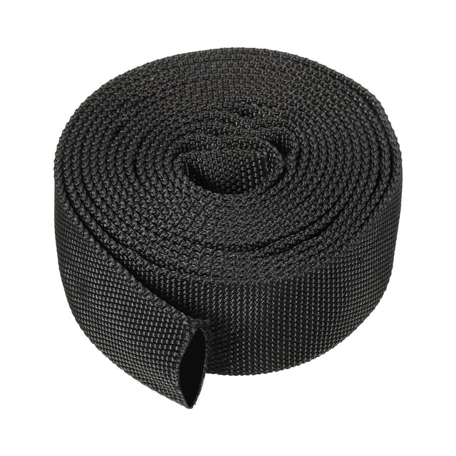 Unique Bargains 1.6' ID 10FT Nylon Protective Hose Sleeve, Cable Cover Sheath Protection, Black