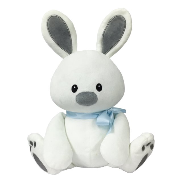 Sweet Dreams Furry Friends Cloud Bunny with Blue Ribbon