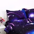 thumbnail image 4 of Housse de Couette Ciel Étoilé Lune Nuit Violet Foncé Format Grand 3 Pcs, 4 of 10