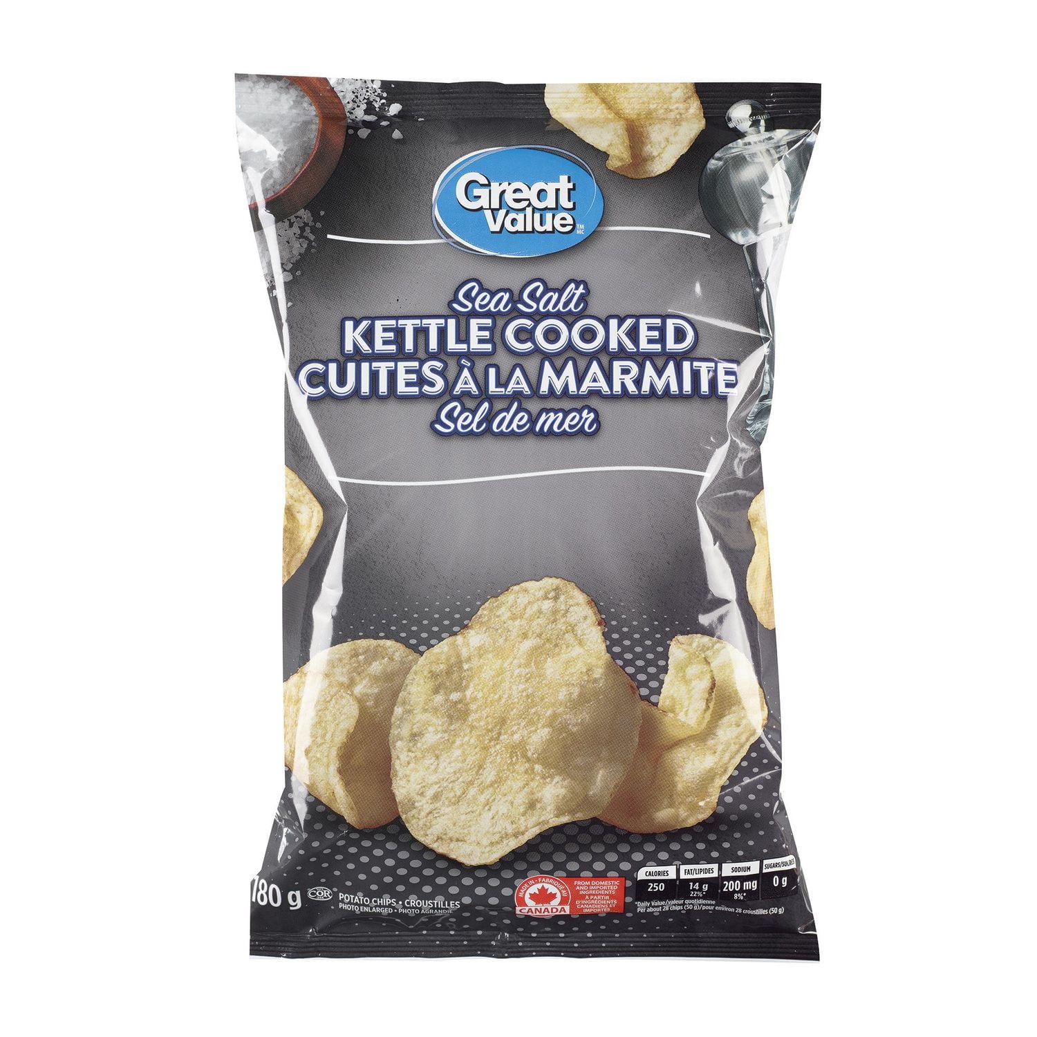 Great Value Sea Salt Kettle Cooked Potato Chips