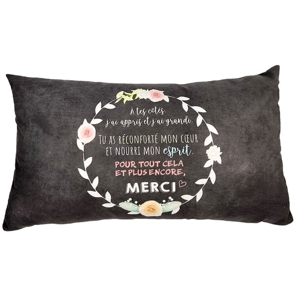 Chantal Lacroix - Coussin Décoratif « à Mon Enseignante », 17 Pouces x 13 Pouces