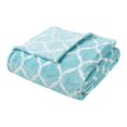 thumbnail image 1 of Madison Park Jeté Ogee Surdimensionné, 60 par 70 Pouces, Aqua, 1 of 5