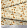 thumbnail image 2 of Soimoi Modal Satin Fabric Giraffe Kids Print Fabric by Yard 42 Inch Wide, 2 of 3