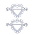 thumbnail image 2 of Milaget 2 Pcs 14G Anneaux de Tétine en Forme de Cœur Perçage du Corps Anneaux de Tétine Bijoux, 2 of 4