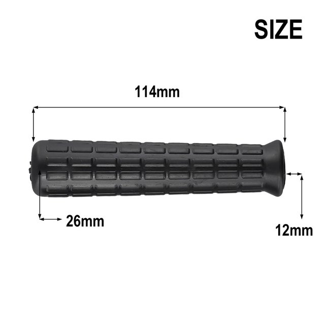 Pack of 2 Wheelbarrow Rubber Handles Round Tubes Black Replacement Handles
