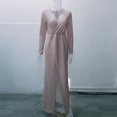 thumbnail image 1 of MesaSe Robe à Paillettes pour Femme à Col en V Profond avec Fente, Manches Longues, Robe de Boîte de Nuit, de Fête et de Soirée pour Femme, Dame, Nouveau, 1 of 3
