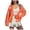 Orange, variant on Kogui Crochet Cardigans for Women Women's Long Sleeve V-Neck Button Down Cardigan Knit Shrugs Sweater (White,S)