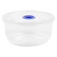thumbnail image 2 of Round Bento Box, Clear Plastic Food Container, Refrigerator and Microwave Reliable, Stackable Design, Leak-Resistant Lid with Vent, 2 of 5