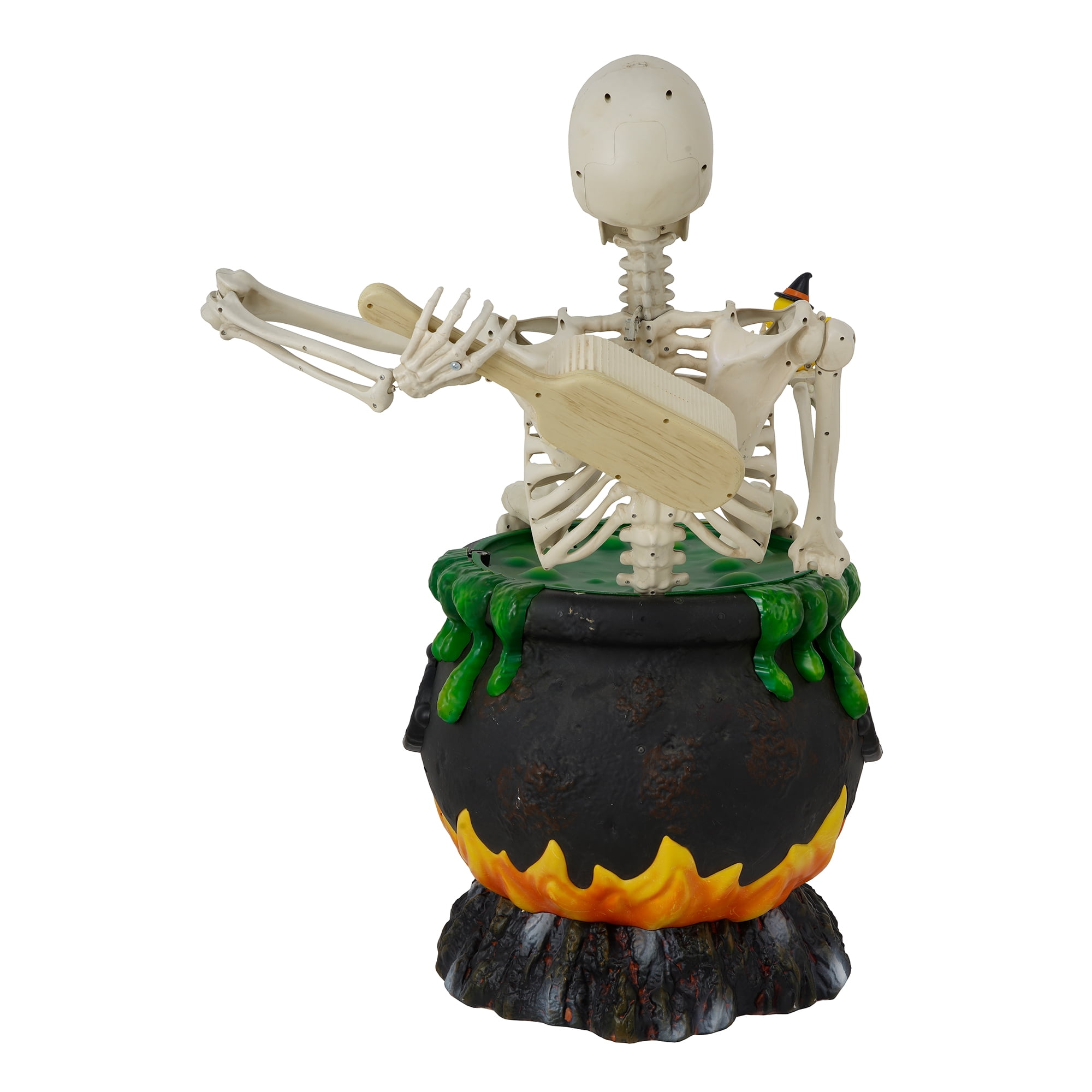 Skeleton Bathing in Cauldron Halloween Animatronics, 43-inches, by Way to Celebrate