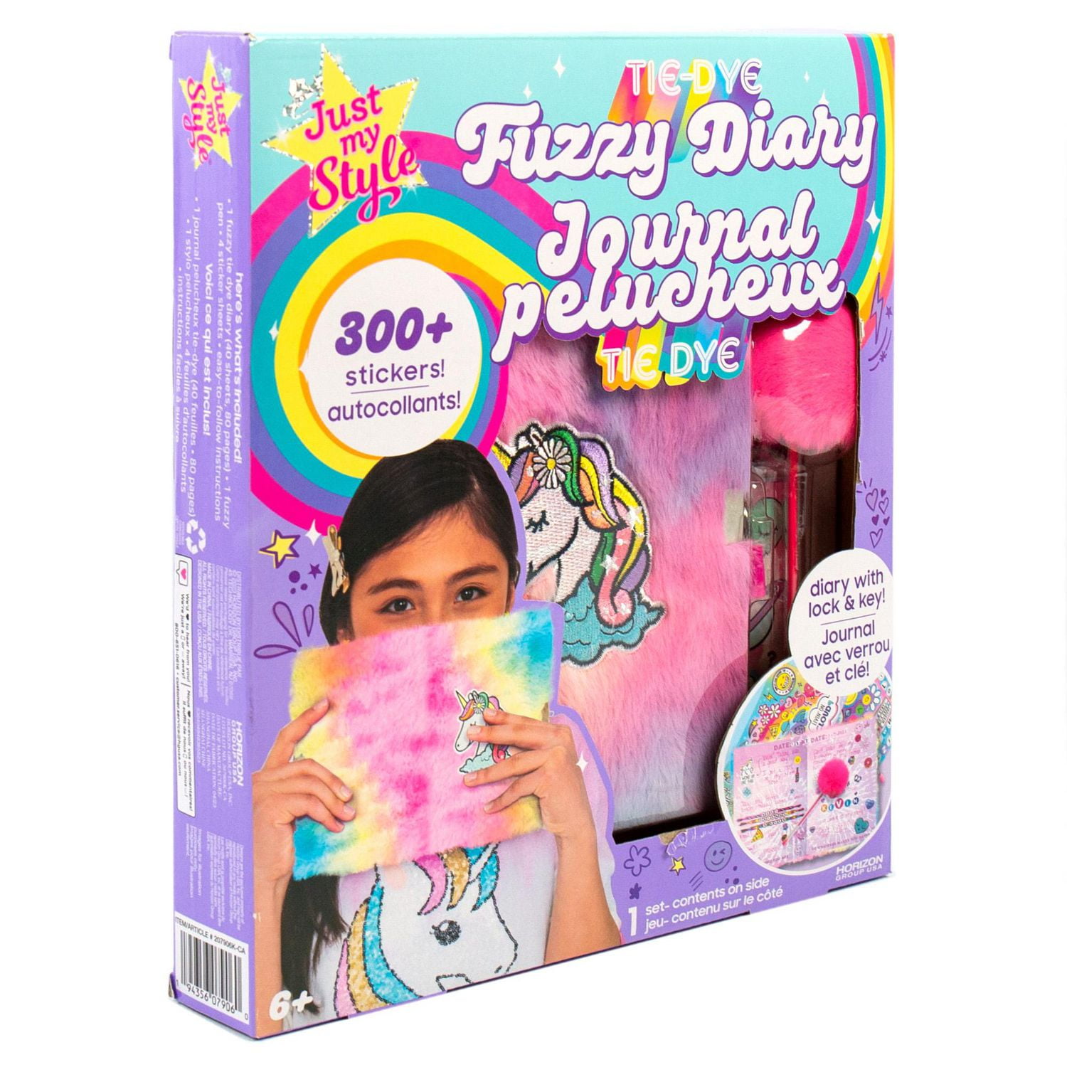 Just My Style® Journal pelucheux tie-dye