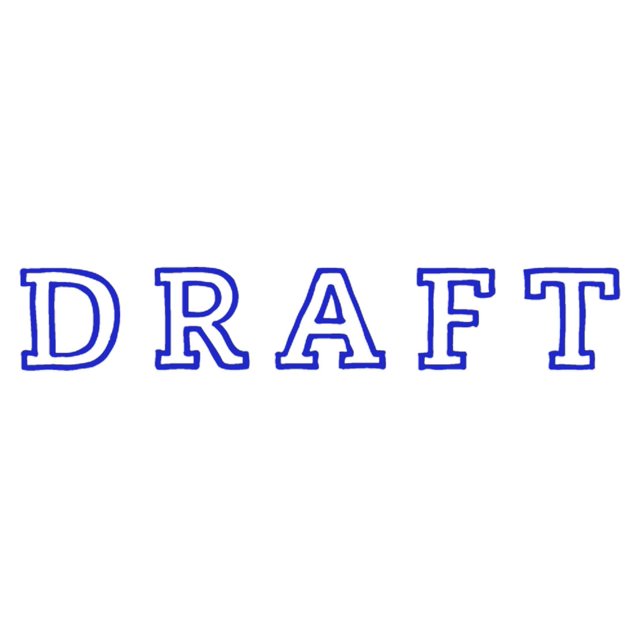 Printtoo Draft Self Inking Rubber Stamp Pre-Inked Office Stamp- Home Office Business Stationery, Blue- 42 x 9 mm