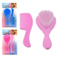 thumbnail image 2 of Baby Hair Brush Set Plastic Ergonomic Baby Comb Baby Brush for Infant, 2 of 6