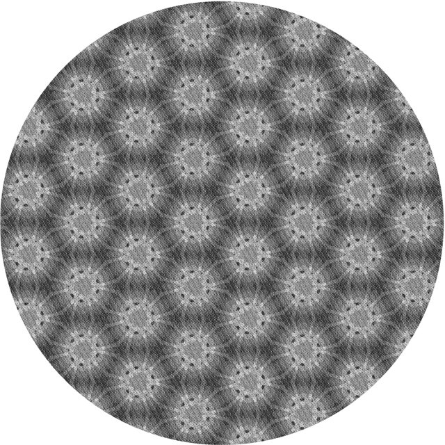 Ahgly Company Tapis d'Intérieur Rond Lavable en Machine Gris Transitionnel, 8 Pieds Rond