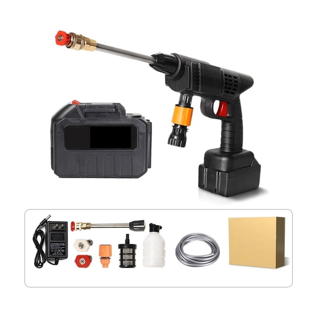 Portable High Pressure Washer 30Bar Water Gun Household Lithium Battery Charging Wireless Spray Cleaner Pump Washing Machine ,Ruggedly Built