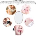 thumbnail image 2 of 30x Magnifying Mirror, 6 Inch Magnified Mirror with 3 Suction Cups, Travel Size Round Mirror for Makeup and Brow Trimming with Clear Visibility (Gold), 2 of 8