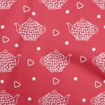 thumbnail image 1 of oneOone Viscose Jersey Red Fabric Tea Kettle Craft Projects Decor Fabric Printed By The Yard 60 Inch Wide, 1 of 4